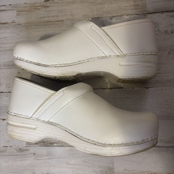 Dansko White Leather Professional Box Clogs Shoes Nursing Women’s 40/9.5-10 - Picture 2 of 14